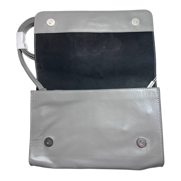 MUNTHE Foncho Light Gray Leather Shoulder Bag / Clutch Purse NWT - Picture 4 of 7